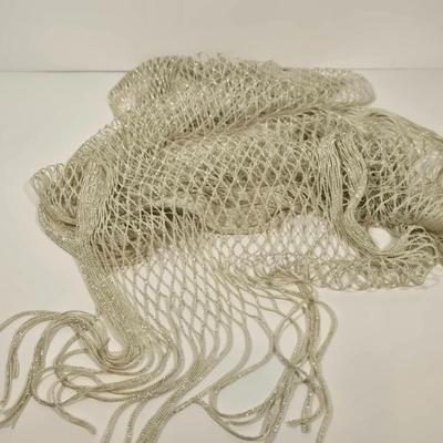 LOT 45: Sharif Woven Sachel Bag, Bueno Shoulder Bag, Fishnet Fringed Scarf, Real Estate Agent Scarf, and Flowered Scarf