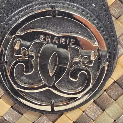 LOT 45: Sharif Woven Sachel Bag, Bueno Shoulder Bag, Fishnet Fringed Scarf, Real Estate Agent Scarf, and Flowered Scarf