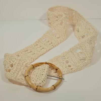 LOT 46: Eel Skin Shoulder Bag, Flower Patterned Handbag, Gold-tone Sequined Hobo Bag, and Multiple Stylish Belts Including Macrame,...