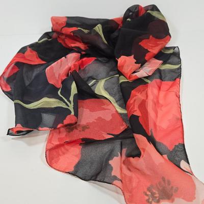 LOT 47: Chanel- Like Crossbody Bag, Metallic Bronze Color Handbag, Laura Ashley Scarf, Dragonfly Scarf with Fringe, and More Fashion Scarves