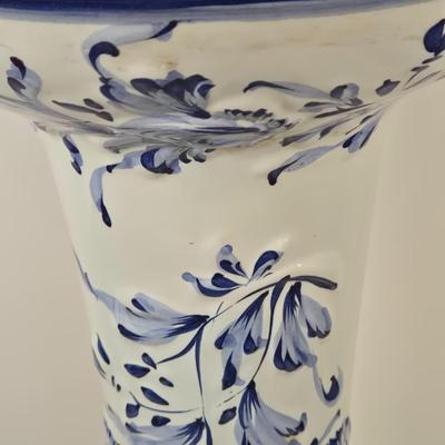 LOT 50: Jardiniere Planter on Pedestal/Hand Made in Portugal. Can Also Be Separated as a Vase and Planter