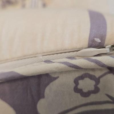 LOT 52: Bella Lux Fine Linens Reversible Comforter and Two Matching Throw Pillows