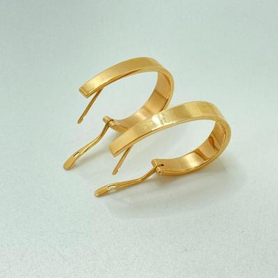 LOT 55: CJ Gold Hoop Earrings - 14KT, TW 3.90g