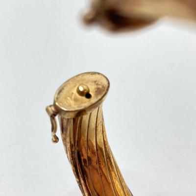 LOT 57: 925 Italy Sterling Gold Vermeil Hinged Bangle Bracelet - TW 24.07g