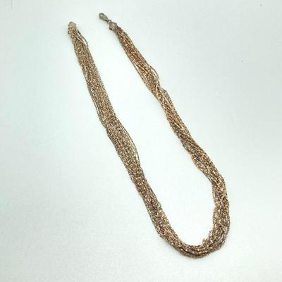 LOT 59: 925 Italy Sterling Silver Multi Strand Necklace - TW 29.32g 16"