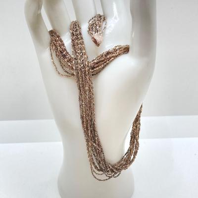 LOT 59: 925 Italy Sterling Silver Multi Strand Necklace - TW 29.32g 16"