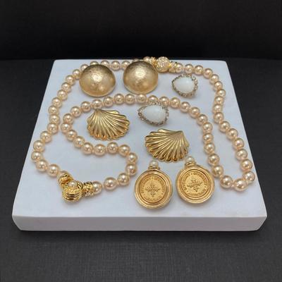 LOT 66: Gold Tone Designer Jewelry Collection - Givency, Coro, Joan Rivers, Nolan Miller and Trifari