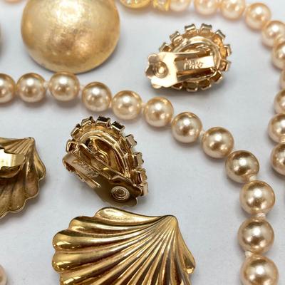 LOT 66: Gold Tone Designer Jewelry Collection - Givency, Coro, Joan Rivers, Nolan Miller and Trifari