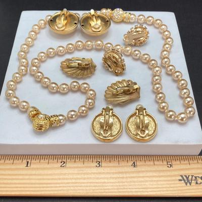 LOT 66: Gold Tone Designer Jewelry Collection - Givency, Coro, Joan Rivers, Nolan Miller and Trifari