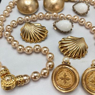 LOT 66: Gold Tone Designer Jewelry Collection - Givency, Coro, Joan Rivers, Nolan Miller and Trifari