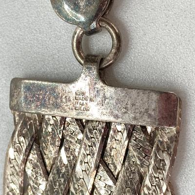 LOT 68: 925 Sterling Silver (Made in Italy Milor) Braided Herringbone Bracelet - TW 27.40g