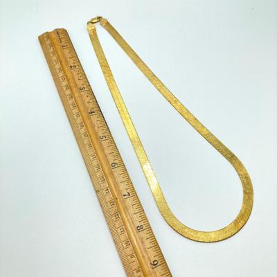 LOT 69: Italy 925 Sterling Silver HGT Gold Vermeil Chain Necklace - TW 21.56g, 18"