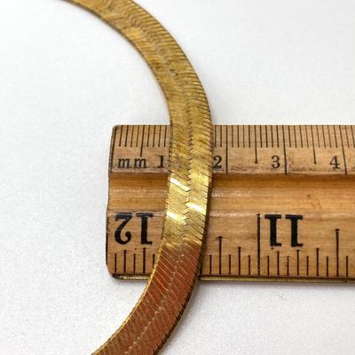 LOT 69: Italy 925 Sterling Silver HGT Gold Vermeil Chain Necklace - TW 21.56g, 18"