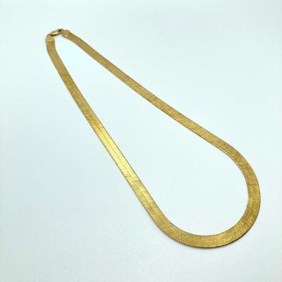 LOT 69: Italy 925 Sterling Silver HGT Gold Vermeil Chain Necklace - TW 21.56g, 18"