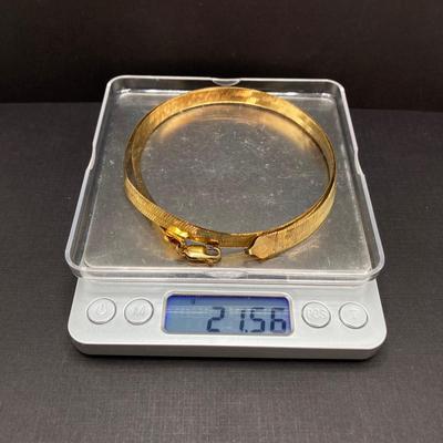 LOT 69: Italy 925 Sterling Silver HGT Gold Vermeil Chain Necklace - TW 21.56g, 18"