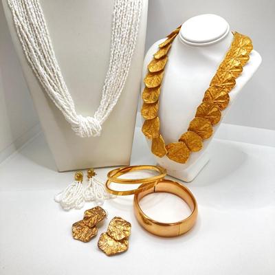 LOT 74: Collection of Fashion and Designer Jewelry - Monet, KJL, Hayward Gold Filled and More