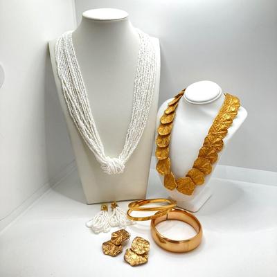 LOT 74: Collection of Fashion and Designer Jewelry - Monet, KJL, Hayward Gold Filled and More