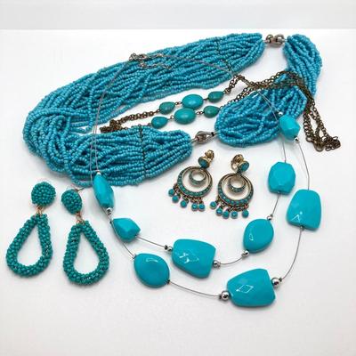 LOT 76: Turquoise Themed Fashion Jewelry Collection