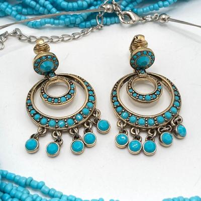 LOT 76: Turquoise Themed Fashion Jewelry Collection