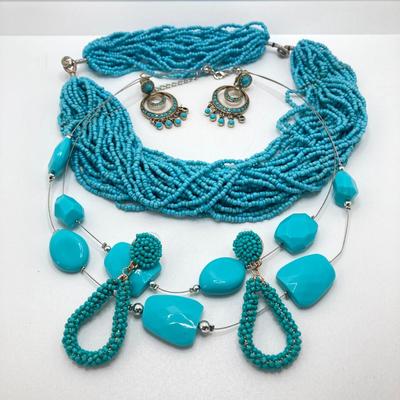 LOT 76: Turquoise Themed Fashion Jewelry Collection