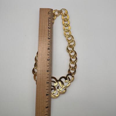 LOT 87: Gold Tone Fashion Jewelry Collection Featuring a Chico's Necklace &n Earring Set