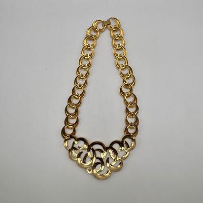 LOT 87: Gold Tone Fashion Jewelry Collection Featuring a Chico's Necklace &n Earring Set