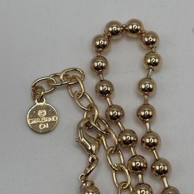 LOT 89: Graziano Gold Tone Necklace Collection