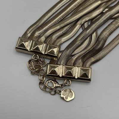 LOT 89: Graziano Gold Tone Necklace Collection
