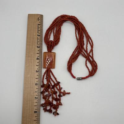 LOT 90: Colorful Agate Stone Necklace w/925 Sterling Silver Clasp, Richelieu double Strand Beaded Necklace, Graduated Multi Strand Faux...