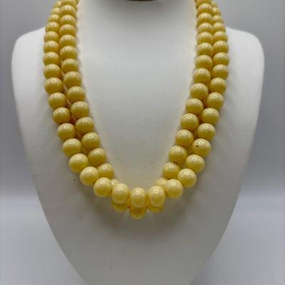 LOT 90: Colorful Agate Stone Necklace w/925 Sterling Silver Clasp, Richelieu double Strand Beaded Necklace, Graduated Multi Strand Faux...