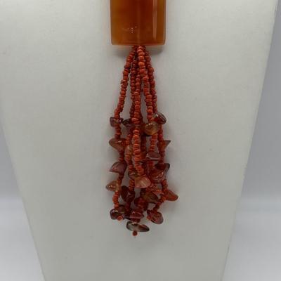 LOT 90: Colorful Agate Stone Necklace w/925 Sterling Silver Clasp, Richelieu double Strand Beaded Necklace, Graduated Multi Strand Faux...