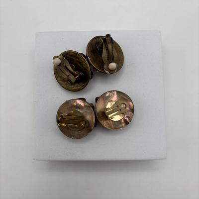 LOT 94: Gold & Silver Tone Earring Collection Pierced & Clip - On