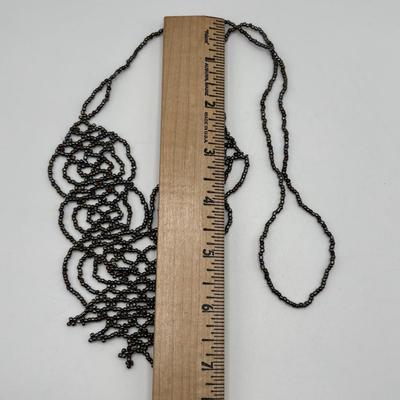 LOT 95: Made in Egypt Necklace Collection: Beaded Collar, Drop Choker & Bib Styles along with Carved Bone & Bead