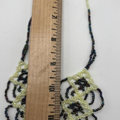 LOT 95: Made in Egypt Necklace Collection: Beaded Collar, Drop Choker & Bib Styles along with Carved Bone & Bead