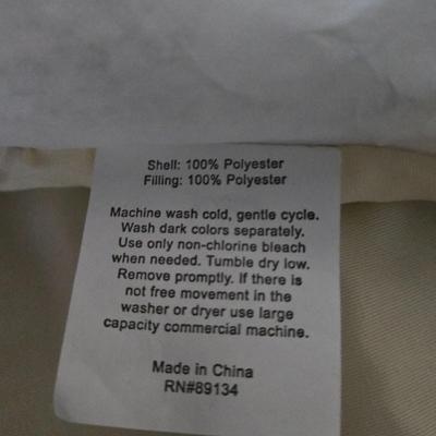 LOT 137: Gold-tone with Grey Flower Print Comforter with Matching Pillow Shams