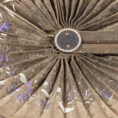 LOT 138: Vintage Cloth and Wood Hand-Painted Fan, Antique Mouring Hand Fan, Vintage Bamboo Hand Fan, and Lladro Kiyoko Porcelain Figurine