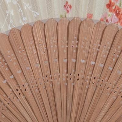 LOT 138: Vintage Cloth and Wood Hand-Painted Fan, Antique Mouring Hand Fan, Vintage Bamboo Hand Fan, and Lladro Kiyoko Porcelain Figurine