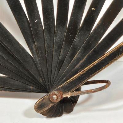 LOT 138: Vintage Cloth and Wood Hand-Painted Fan, Antique Mouring Hand Fan, Vintage Bamboo Hand Fan, and Lladro Kiyoko Porcelain Figurine