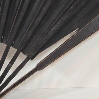 LOT 138: Vintage Cloth and Wood Hand-Painted Fan, Antique Mouring Hand Fan, Vintage Bamboo Hand Fan, and Lladro Kiyoko Porcelain Figurine