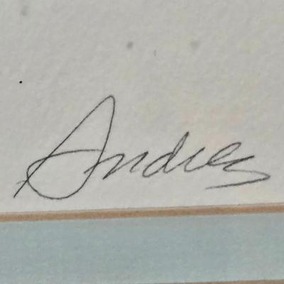 LOT 139: Signed and Framed Textured Wreath Painting