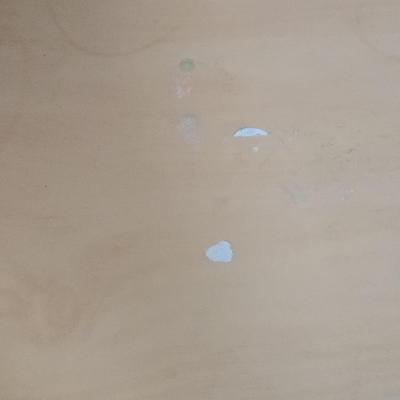 LOT 140: Small Beige Color Chest of Drawers with Stencil Design