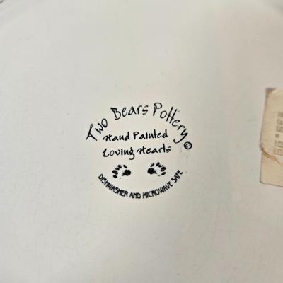 LOT 146: Two Bears Pottery " Loving Hearts" Canister Set Of 2/Hand Painted, Pfaltzgraff Yorktowne Jug, Vintage Lapid Hand...