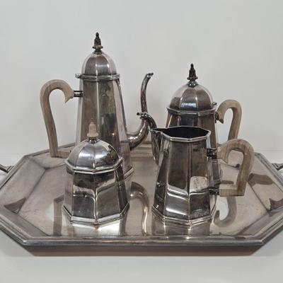 LOT 147: Vintage Soppil Wolff Silver Plated Tea Set