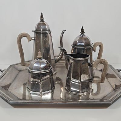 LOT 147: Vintage Soppil Wolff Silver Plated Tea Set