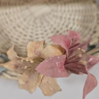 LOT 148: Pair of Vintage Wall Floral Candles Sconces, Metal Wall Pocket Planter, Distressed Metal Candle Holder, and More