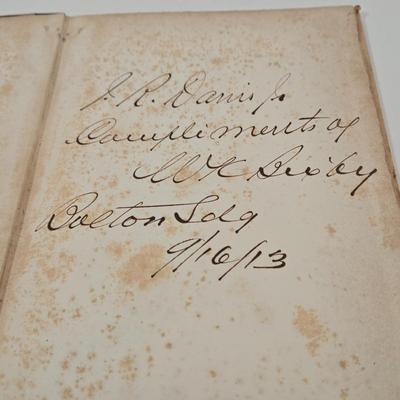 LOT 152: The National Third Reader by Parker & Watson Antique Book, Antique Musket Percussion Caps in Tin Container, Antique Pince...