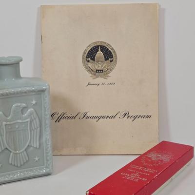 LOT 153: Richard Nixon President Official Inaugural Program January 20,1969, Entrance Ticket, J.W. Dant's Americana Collection Milk...