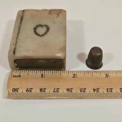 LOT 155: Vintage Faux Tortoise Shell Celluloid Spanish Mantilla Style Comb with Rhinestones, Antique Daguerreotype with Photo, Art Deco...