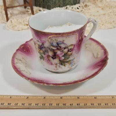 LOT 155: Vintage Faux Tortoise Shell Celluloid Spanish Mantilla Style Comb with Rhinestones, Antique Daguerreotype with Photo, Art Deco...