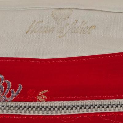 LOT 158: Joy Mangano Leopard Print Jewelry Organizer Zip Carry Case Travel and Storage, Two Vintage Traveling Silk Jewerly Bags and Coin...